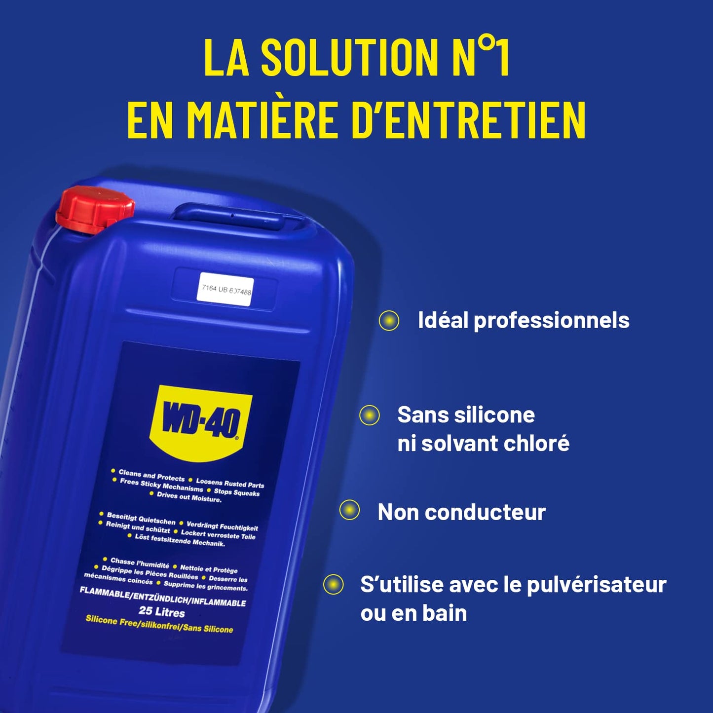 WD-40 multi-purpose oil (25 liter canister) for workshops, businesses and agriculture