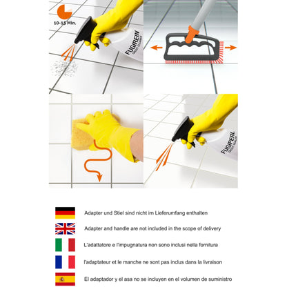 FUGINATOR Fugenbürste: Ergonomische Reinigungsbürste für Fugen, Bad, Küche