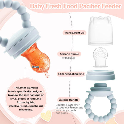 WEST STORY Baby Fruit Sucker, Teething Toy (5x Silicone Suckers in 3 Sizes)