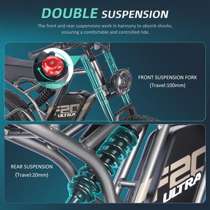 FAFREES F20 Ultra E-Bike with battery, 48V, 25Ah/1200Wh up to 140km range