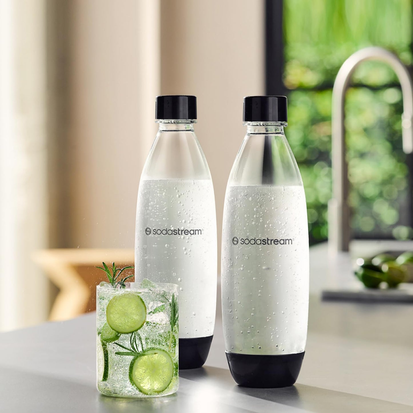 SodaStream 1L FUSE Bottles (Set of 2) | Dishwasher safe: BPA-free