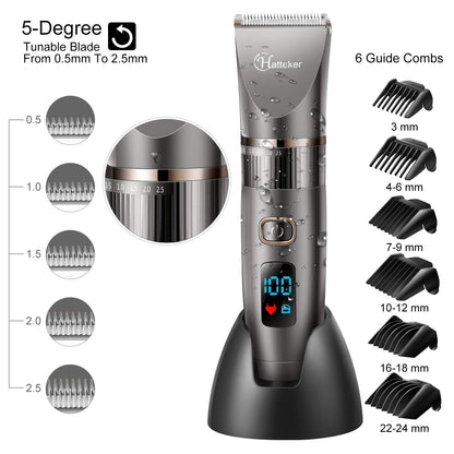 HATTEKER 3-in-1 professional hair clipper with beard trimmer, precision trimmer
