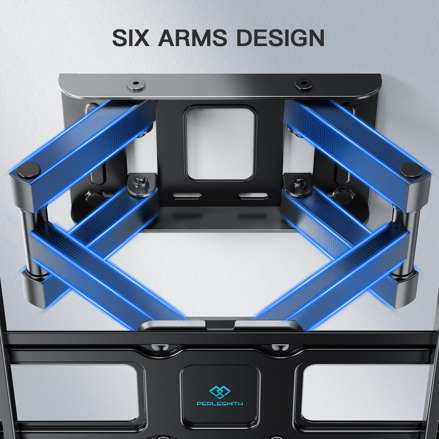 PERLESMITH TV Wall Mount | Swivel for 26-65 inches (Flat &amp; Curved up to 45 kg)