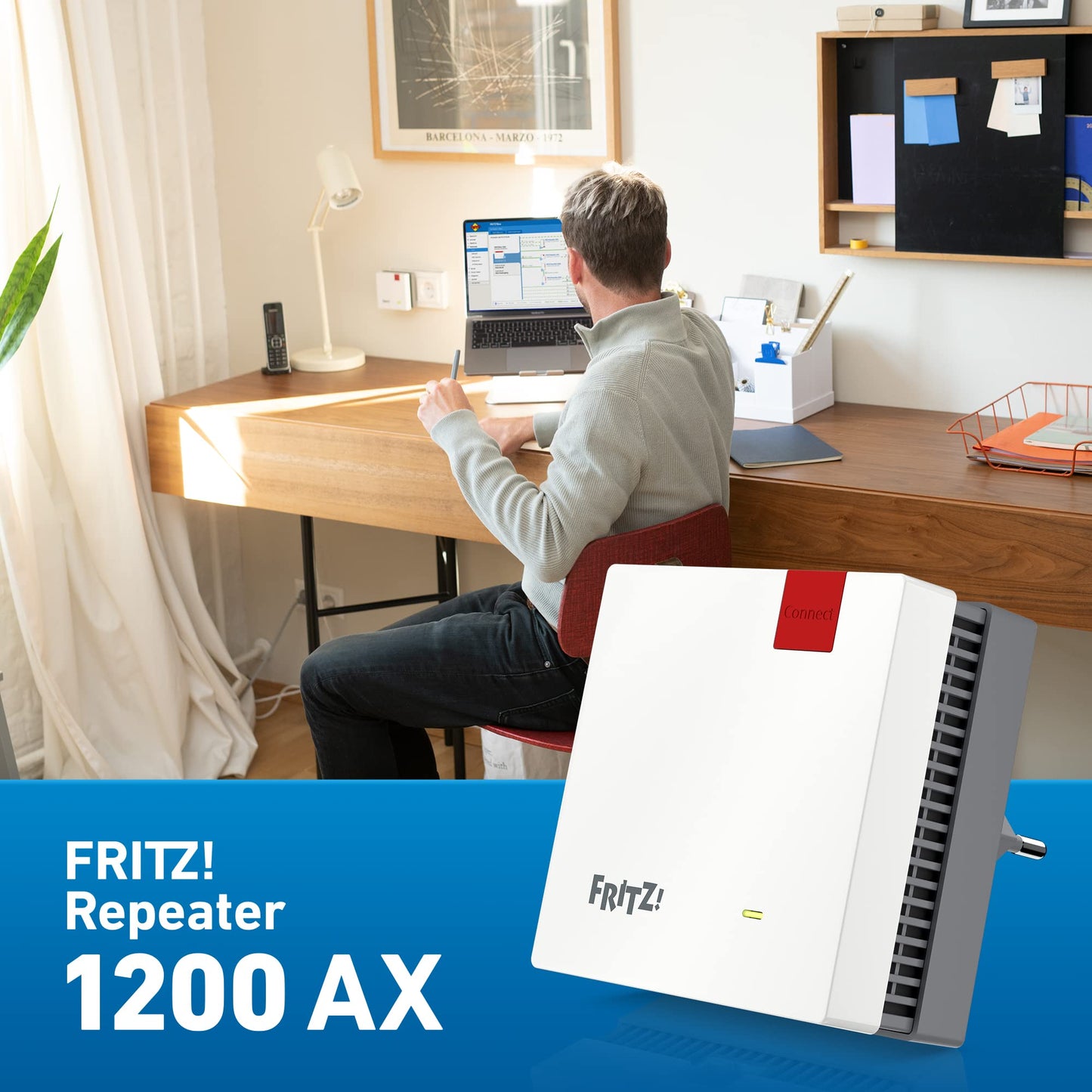 AVM FRITZ!Repeater 1200 AX - WLAN Mesh Repeater mit Wi-Fi 6 & Gigabit-LAN