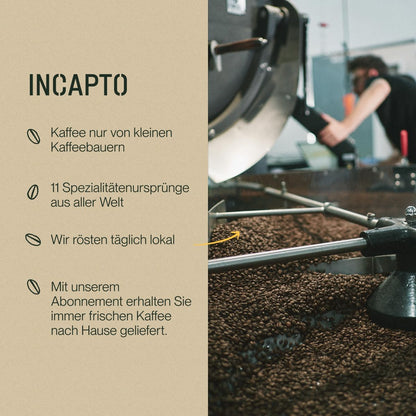 Incapto Specialty Coffee Beans (1kg): Single-Origin Colombia: Espresso 100% Arabica