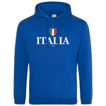ITALIA men's hoodie with Italian flag in royal blue