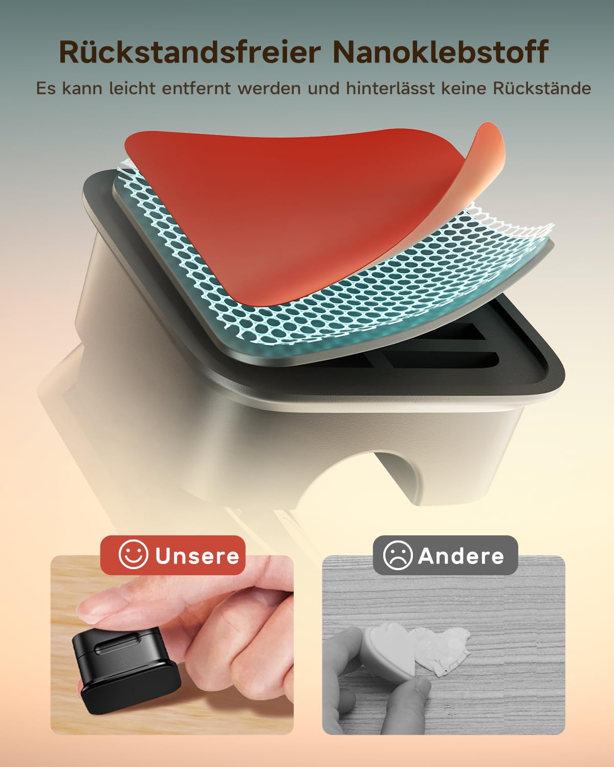 smofish Kabelclips (8er-Pack): Magnetische Schreibtisch Kabel Organizer, Stark Haftend