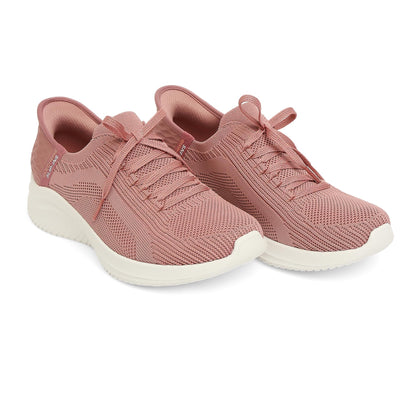 Skechers 'Ultra Flex 3.0 Brilliant Path' Women's Sneaker (Mauve Knit/Pink Trim)