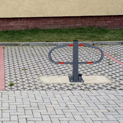 FIVMEN Galvanized Parking Barrier | Foldable with Keys and Reflective Stickers