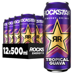 Rockstar Energy Drink (Tropical Guava) 12x 500ml- Refreshing drink for an energy boost