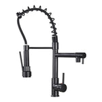 Robinet de cuisine Rozin avec 2 becs | Mitigeur monocommande extractible pour eau chaude et eau froide
