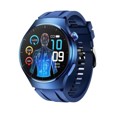 Montre intelligente ECG avec laser PPG | Température corporelle, glycémie, appel BT