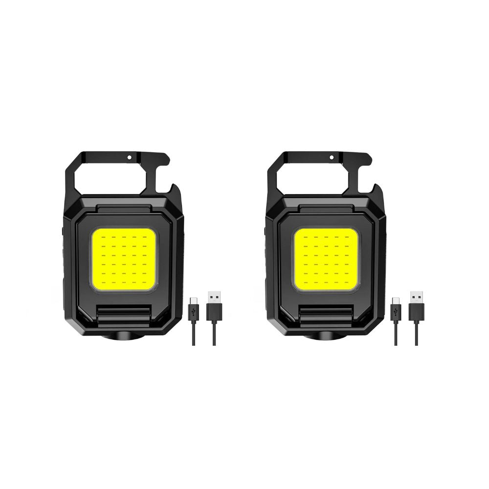 Porte-clés COB triple LED 2024 | Multifonction 6 en 1 avec USB