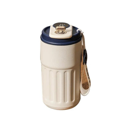 Intelligente Thermosflasche | Digitales LED-Temperatur-Kaffeetasse: Edelstahlbecher (Blau)