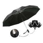 Parapluie LED automatique de style Audi avec lampe de poche intégrée