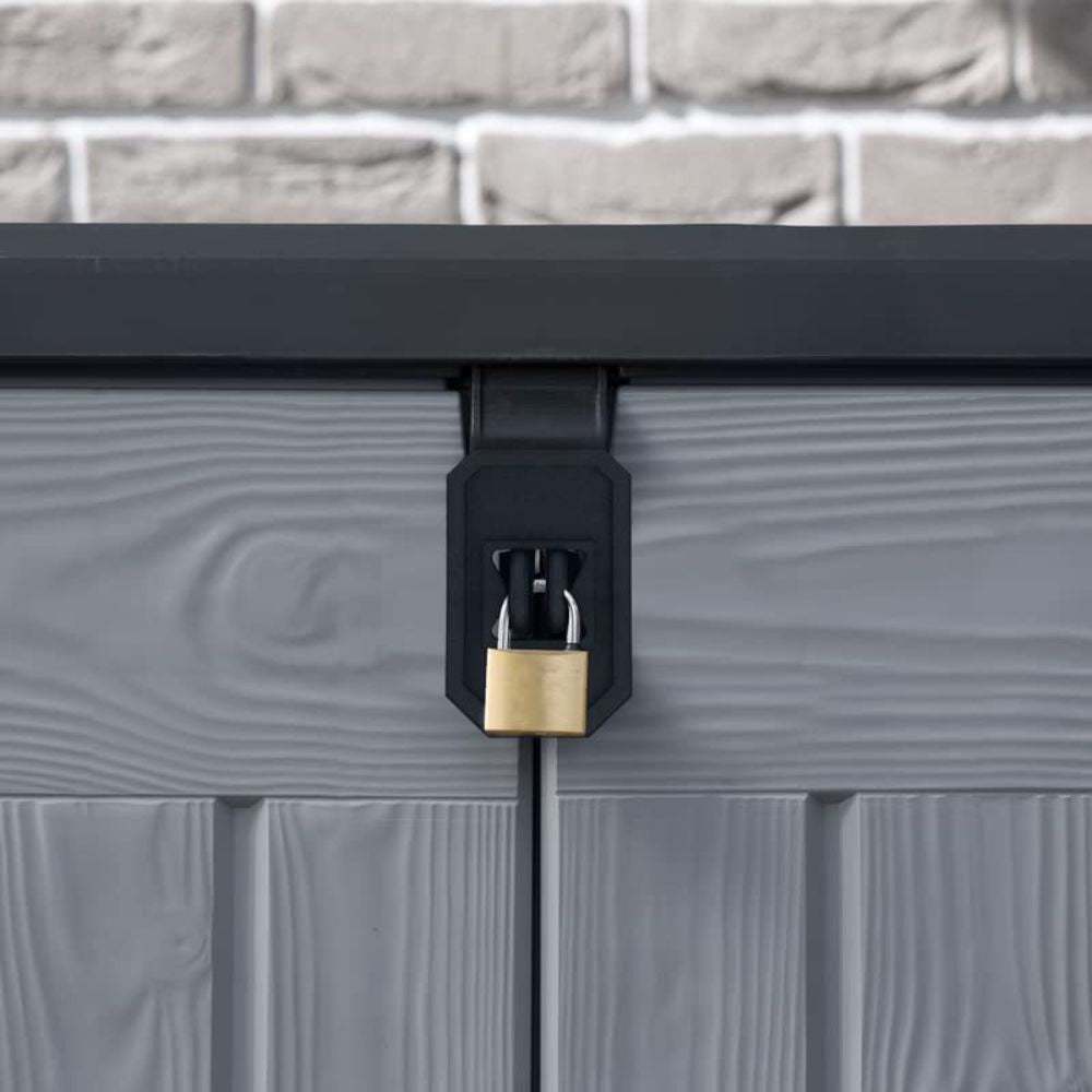 Keter Store It-Out-Pro Wheelie Bin Storage Unit (1200L): Robust waste container, weatherproof, lockable