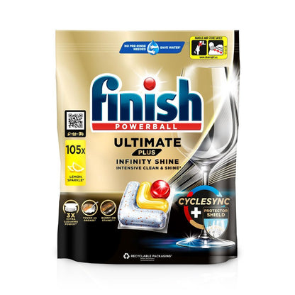 Finish Ultimate Plus Infinity Shine Citrus POWERBALL Geschirrspültabs (105 Caps)