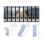 codiarts. Binder spine label set for 9 wide binders | Self-adhesive - Sunny jetty to the water