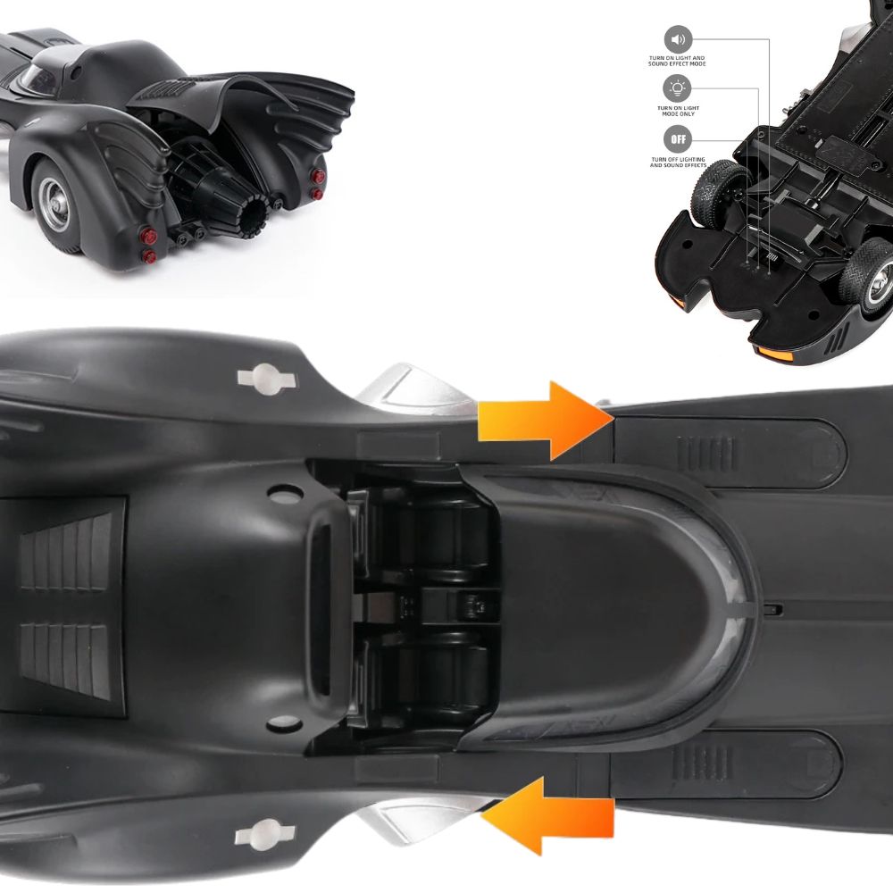 Batmobile 1989 (1:18) Cast Modell in Schwarz | Spielzeugauto für Kinder & Erwachsene
