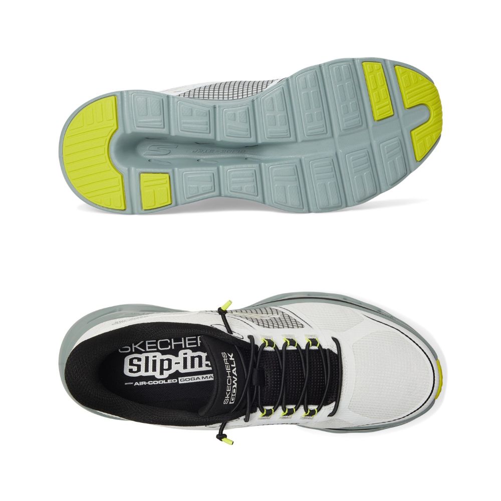 Skechers 'Go Walk Glide Step 2.0 Zalor' Slip-Ins Herren Sneaker (Weiß-Türkis-Schwarz)