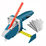 Coupe-plaque de plâtre et outil de traçage avec ruban à mesurer + crayon et 5 lames GRATUITES